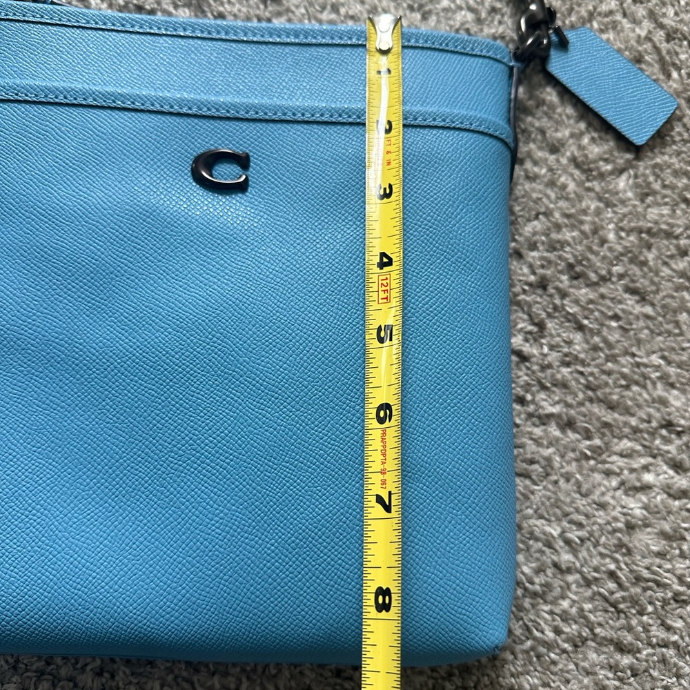 Coach Sky Blue Leather Crossbody Bag - Picture 3 of 15